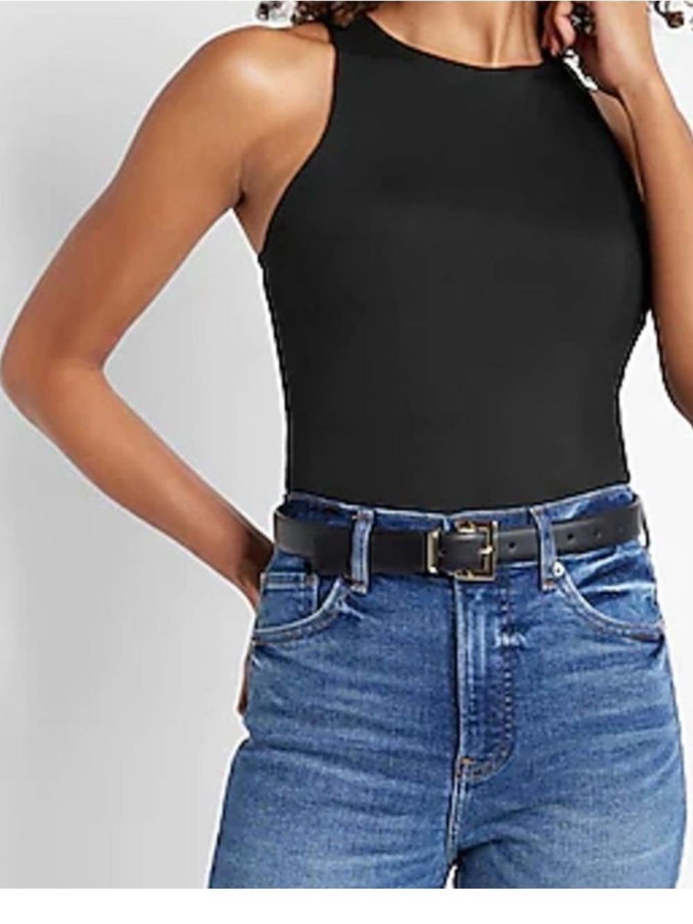 Guess Black High-Neck Sleeveless Tank Top